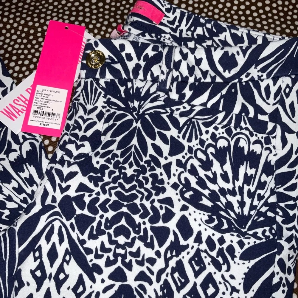 Lilly Pulitzer NWT Kelly Stretch Knit Ankle Pants $148 By Land or Sea Size 0,4 - Picture 16 of 16